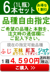 みかみ家のりんごジュース６本セット「自由組合せ」