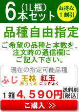 みかみ家のりんごジュース3本セット[品種自由指定]