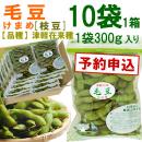 【予約B】毛豆(津軽在来・枝豆)1袋300g入り[1箱10袋入り]