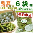 【予約B】毛豆(津軽在来・枝豆)1袋300g入り[1箱6袋入り]